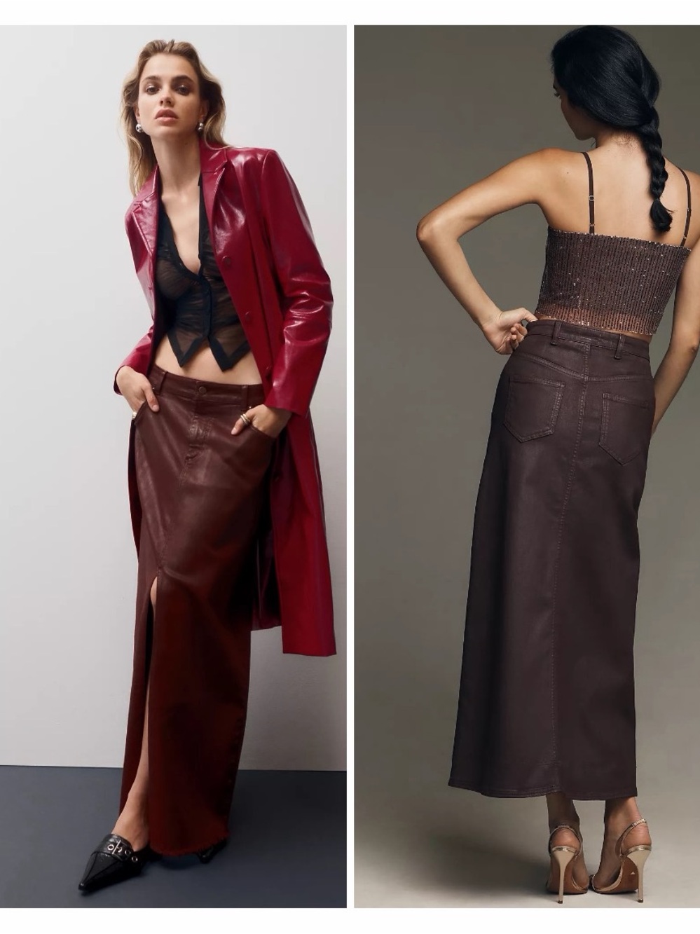 Anthropologie Pilcro The Madi Front-Slit Denim Skirt